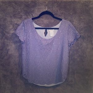 TALULA (Aritzia) Periwinkle Floral Blouse - L